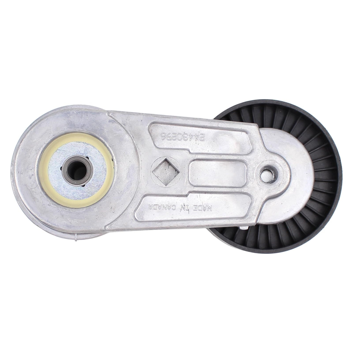 MOTOKU tensioner next to ruler showing compact size for easy replacement