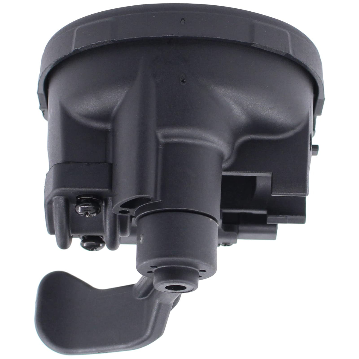 MOTOKU thumb throttle mounted on ATV handlebar demonstrating correct fit