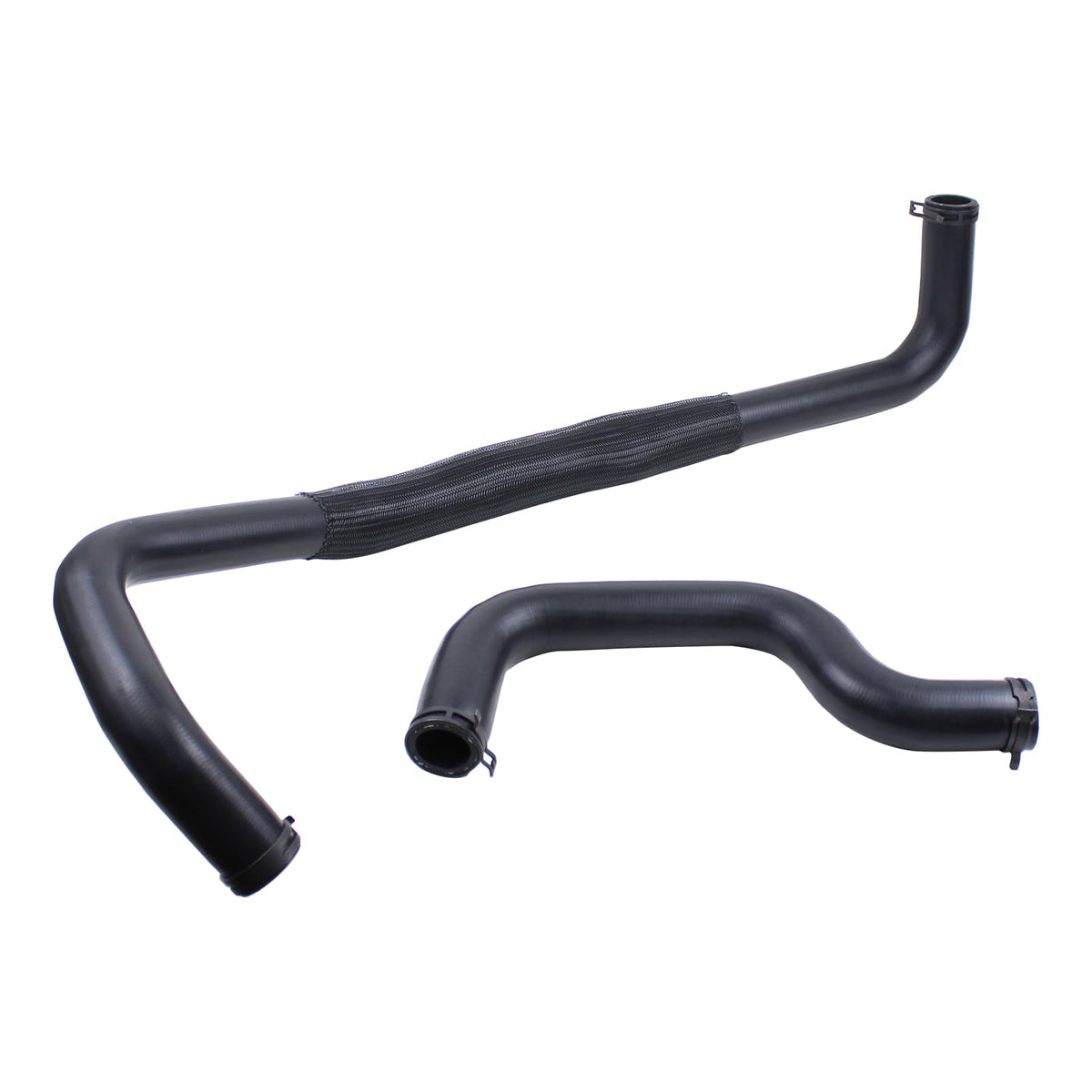 MOTOKU front view of upper and lower hoses showing fit and durability