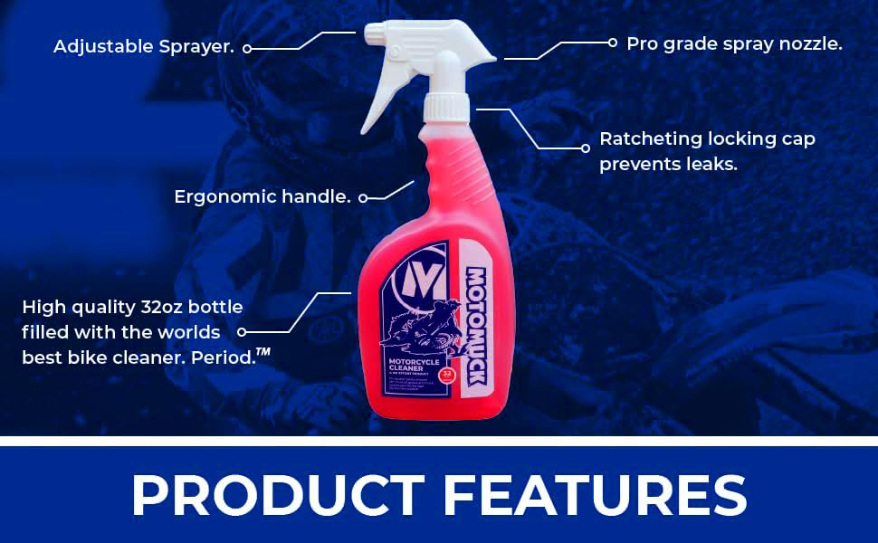 Motomuck trigger sprayer closeup demonstrating adjustable nozzle for precise, low-effort application