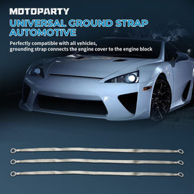 motoparty ground strap bolted to chassis demonstrating stable negative ground