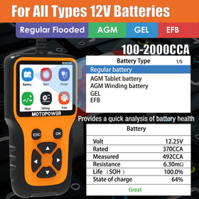 MOTOPOWER MP0515A 3-inch color LCD clear readout for easy result interpretation