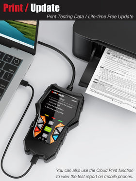 MOTOPOWER MP69040 menu showing multiple languages for international convenience