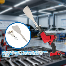 MOTOQUEEN closeup of stainless steel blade edge for clean adhesive cuts