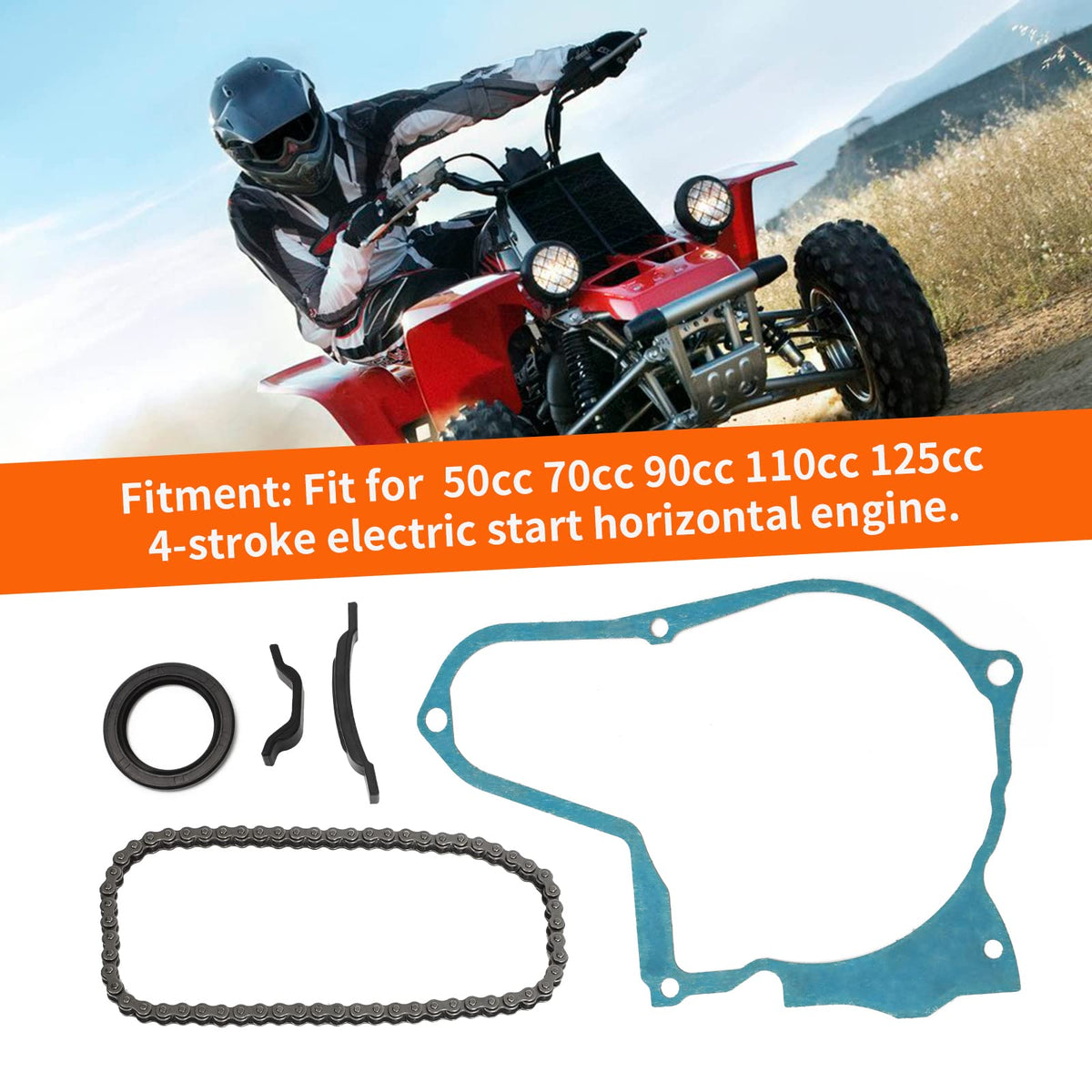 MOTOQUEEN tensioner guides detail demonstrating chain alignment and noise reduction