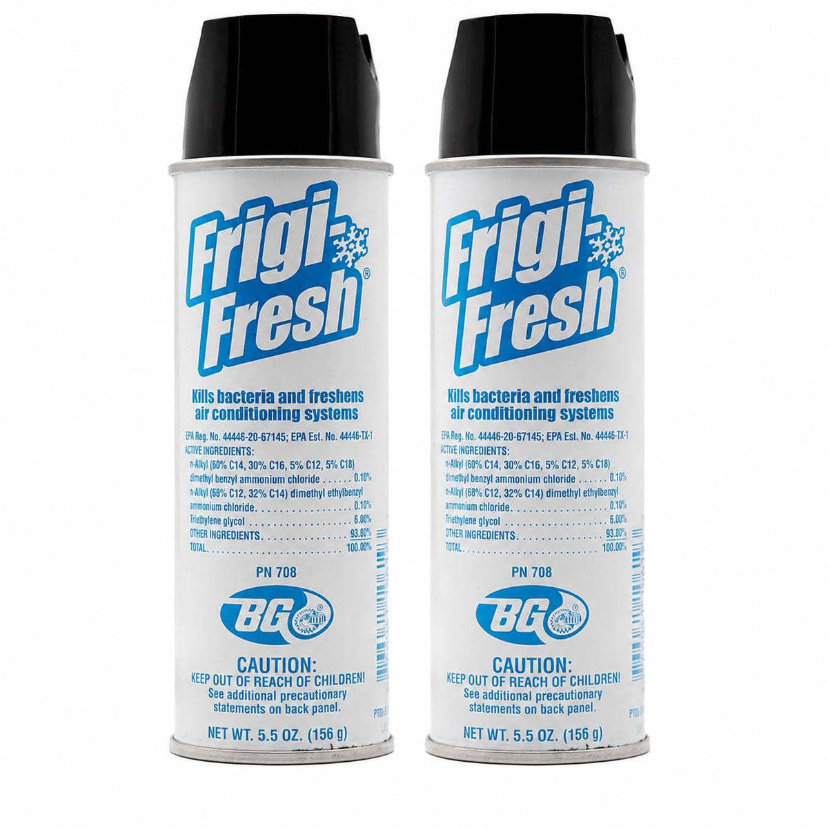 Motor God BG Frigi-Fresh front view showing can and branding, ready for use