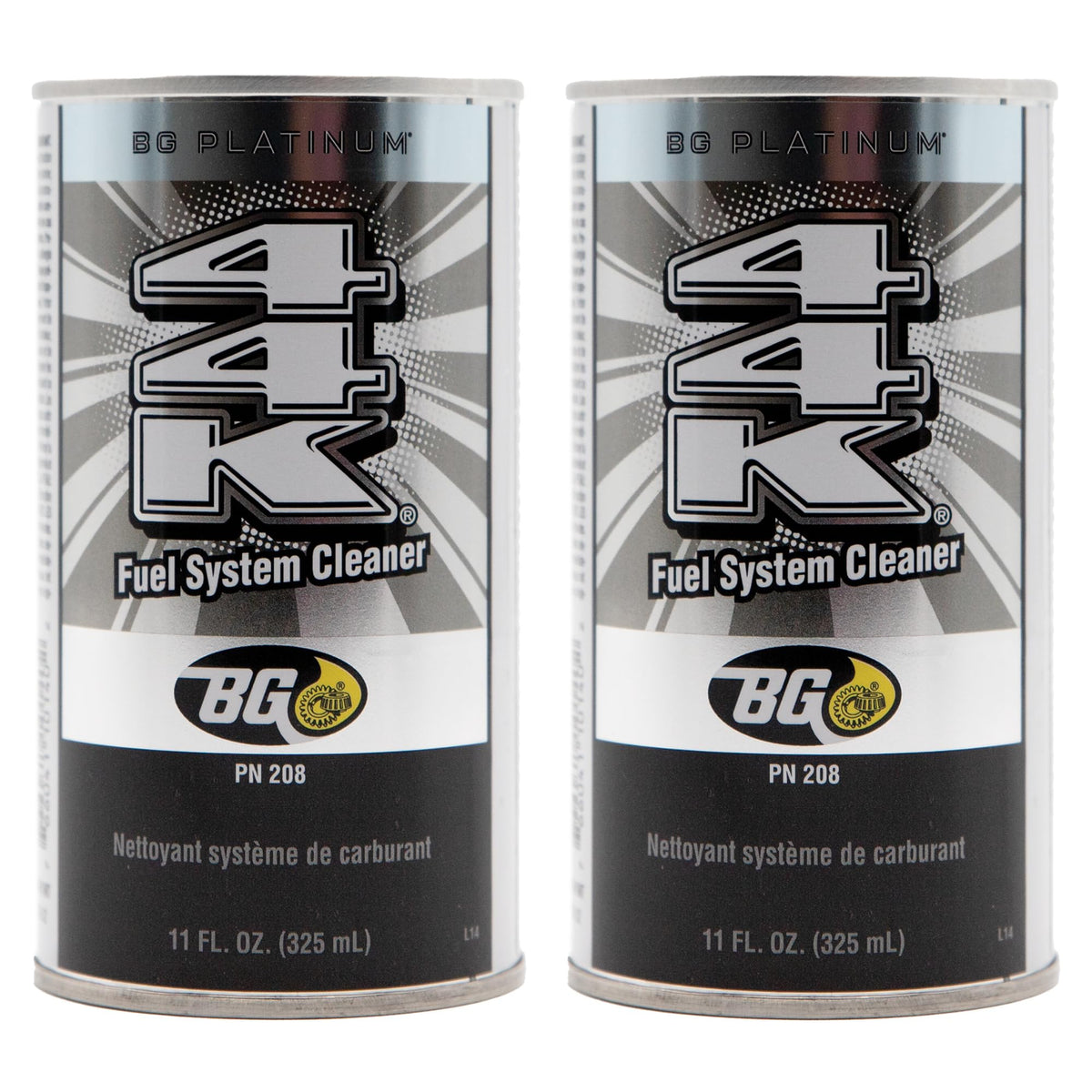 Motor God BG Platinum 44K front packaging showing two cans and included key chain offering convenient maintenance