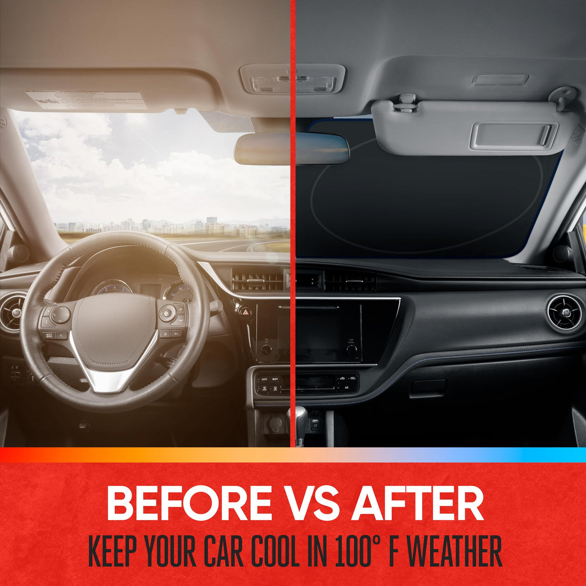 Motor Trend Americana next to dashboard showing size fit and surface protection
