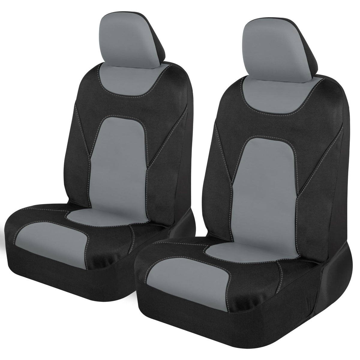 Motor Trend front view showing gray neoprene cover protecting seat and look