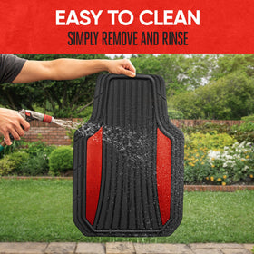 Motor Trend mats in outdoor vehicle emphasizing all-weather protection