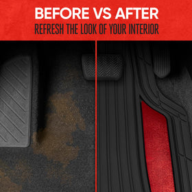 Motor Trend close detail of scored trim lines for precise custom cutting