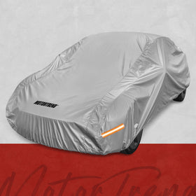 Motor Trend fabric close-up showing layered texture and water resistance benefits