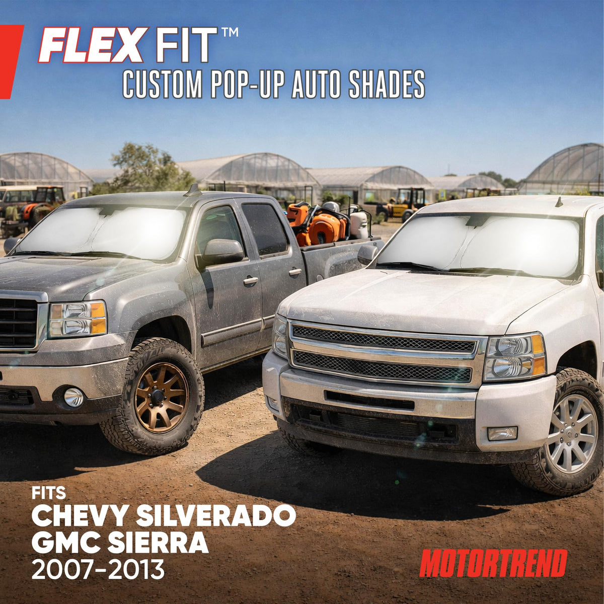 Motor Trend close-up reflective material reduces heat and UV
