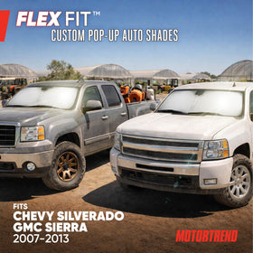 Motor Trend close-up reflective material reduces heat and UV
