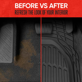 Motor Trend installed driver-side liner secures pedals and traps debris