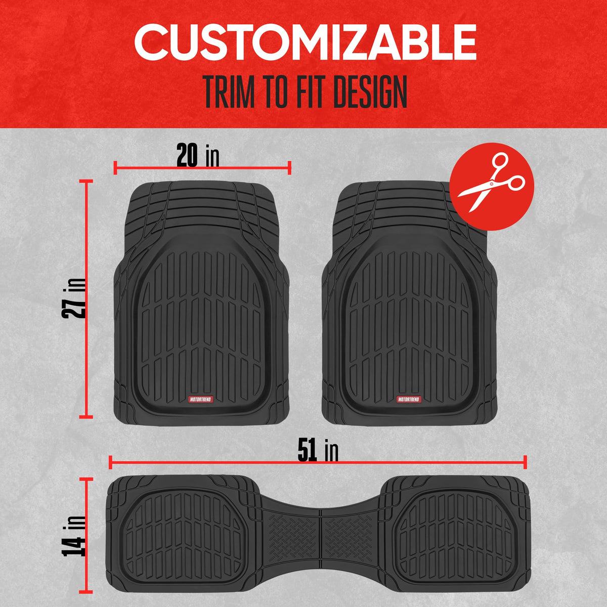 Motor Trend trim guide markings ready-to-cut for customized fit