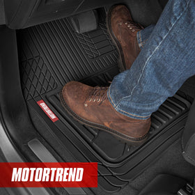 Motor Trend close-up of ridge pattern enhancing debris trapping and grip