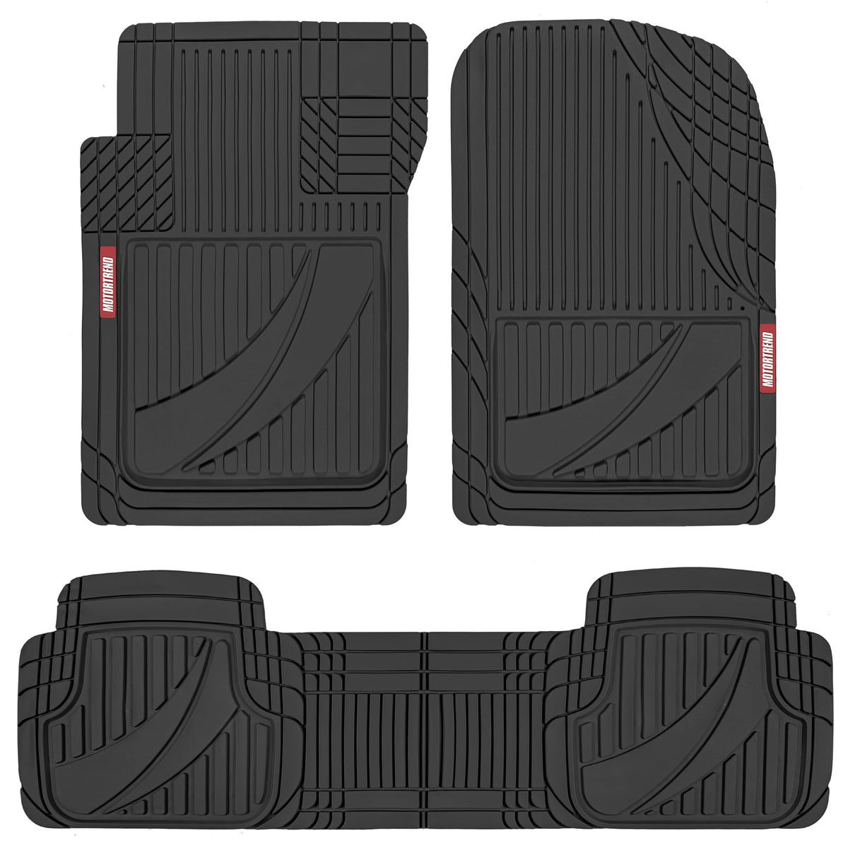 Motor Trend front mat overhead view showing fit and all-weather protection