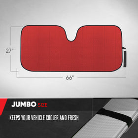Motor Trend compact folded sun shade stored neatly saving space