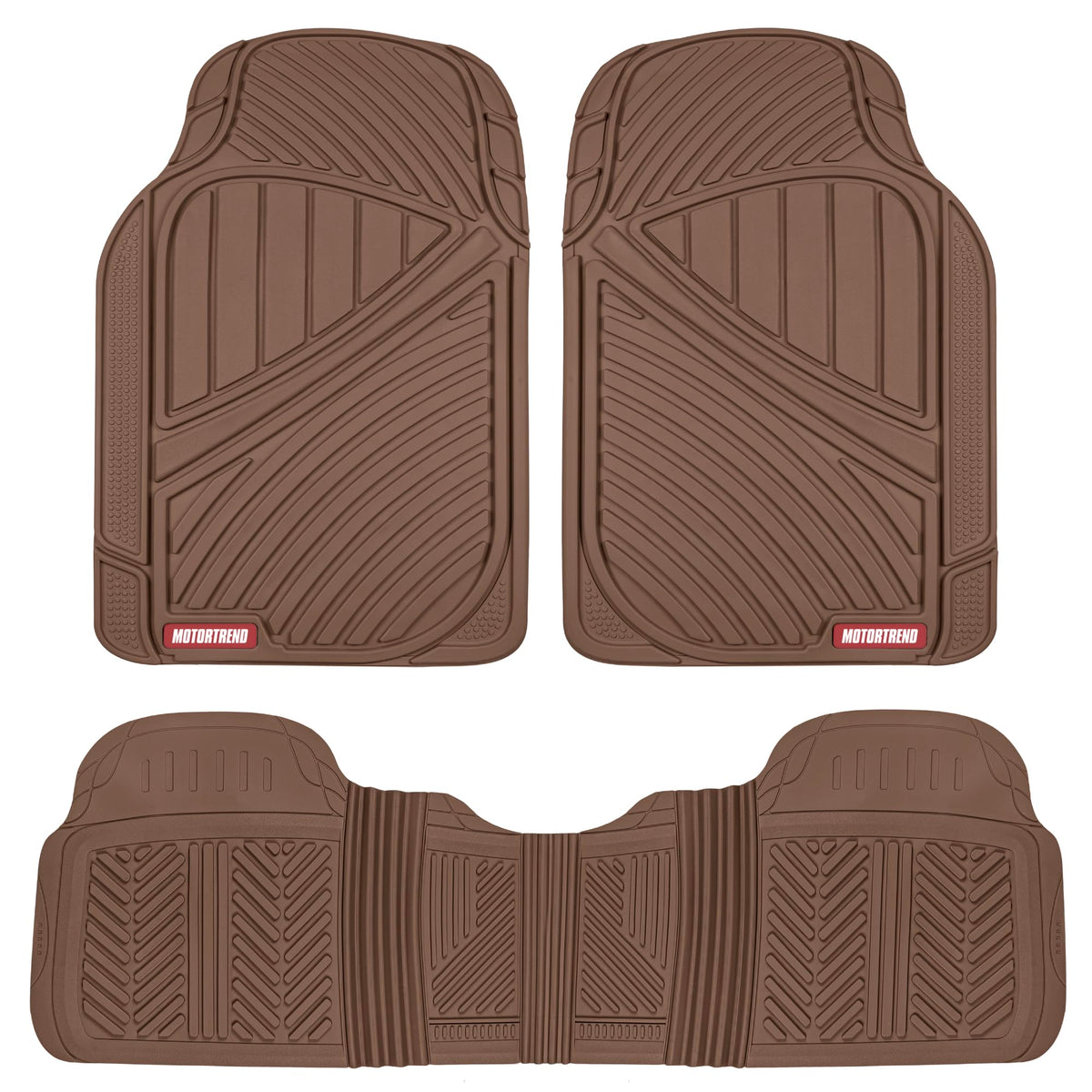 Motor Trend front mat top view showing full coverage and waterproof protection