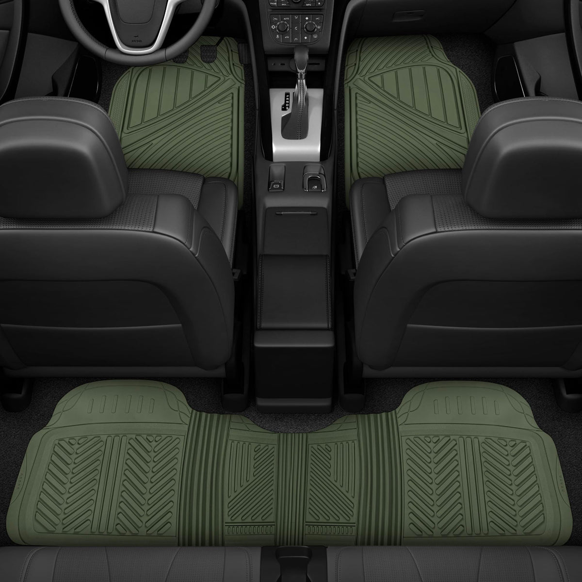 Motor Trend front mat top view showing full coverage and protection