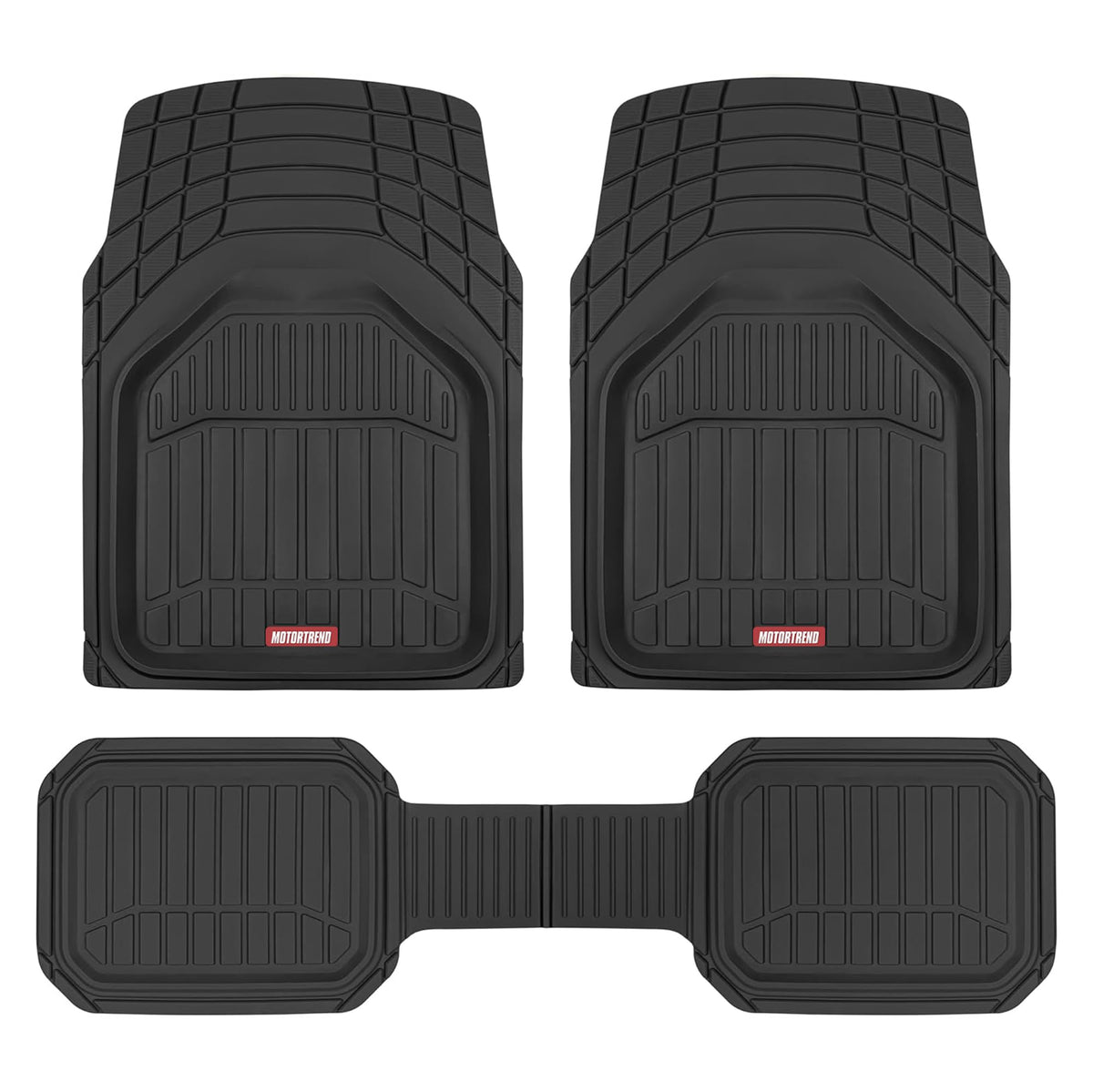 Motor Trend front mat top view showing deep-dish protection and spill containment