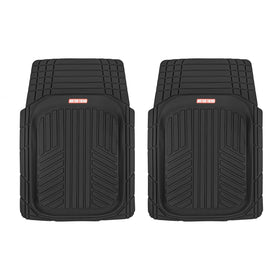 Motor Trend packaging of two-piece front mats showing product and branding benefits