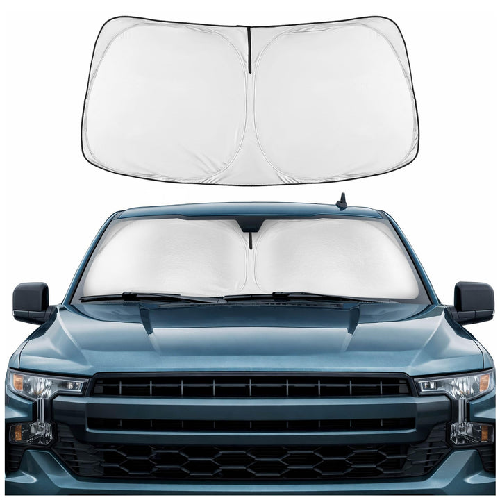 Motor Trend front packaging showing fit for Silverado and Sierra and clear product benefit