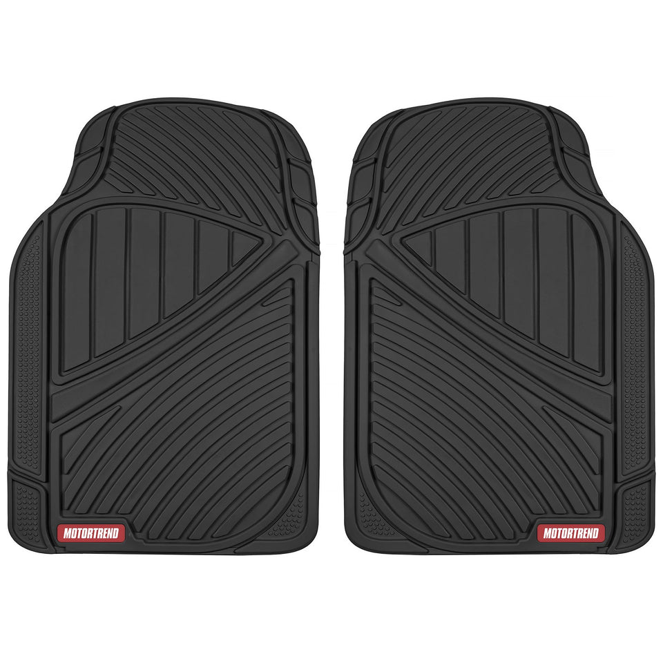 Motor Trend front packaging view showing durable mats and fit information for protection
