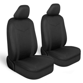 Motor Trend front view showing full seat protection and sleek black styling