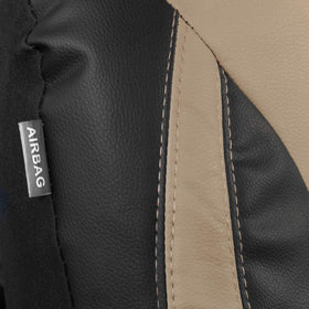 Motor Trend headrest cover detail showing attachment and secure fit benefit