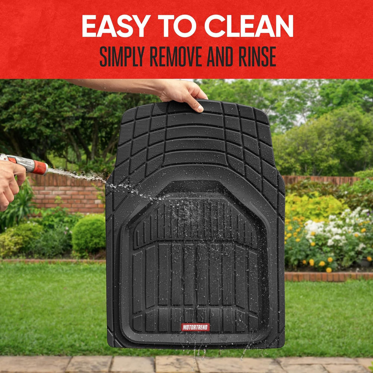 Motor Trend installed driver-side mat in vehicle delivering pedal area protection