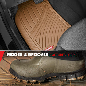 Motor Trend installed front and rear mats in vehicle for all-weather defense