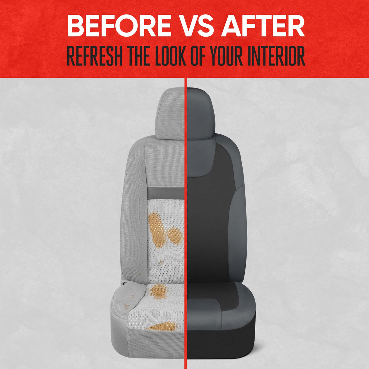Motor Trend seat cover styled in car interior, upgrades look and protection