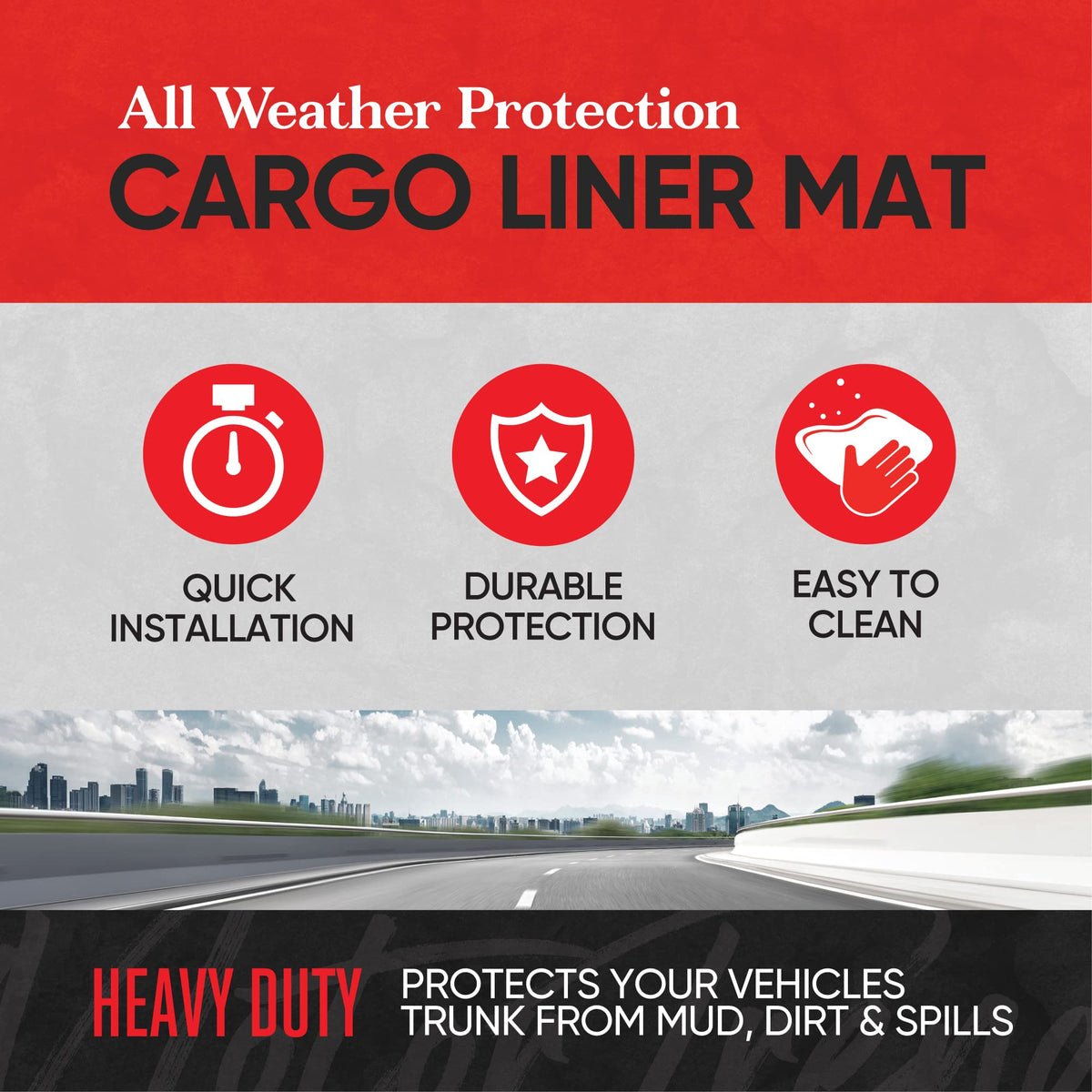 Motor Trend lifestyle image with sports gear protected from mud