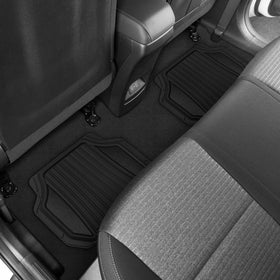 Motor Trend mats installed in vehicle lifestyle scene protecting carpets