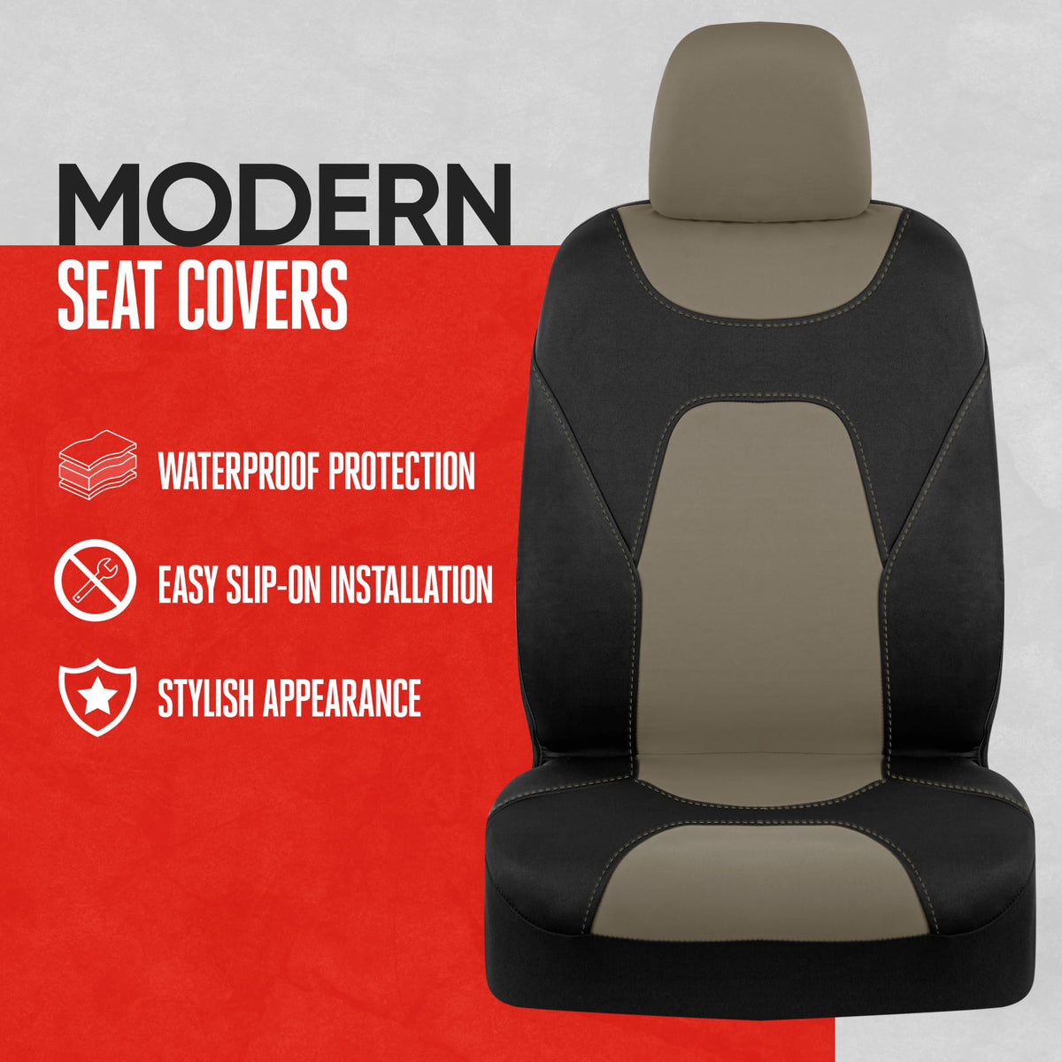 Motor Trend neoprene lining close-up showing waterproof barrier and spill protection