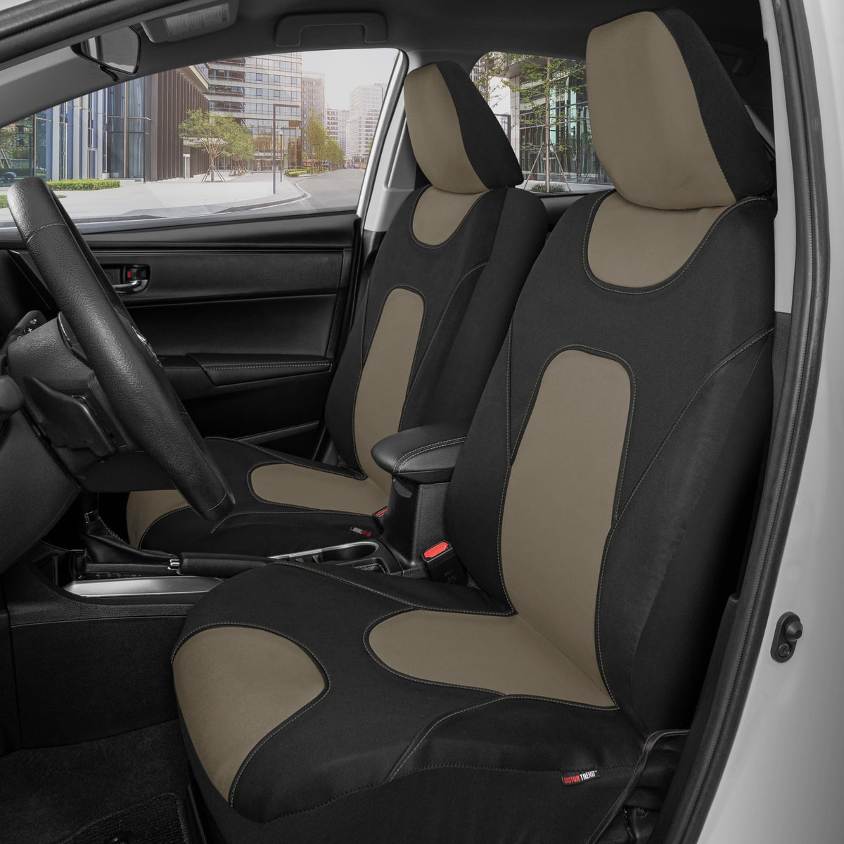 Motor Trend patented non-slip backing detail preventing shifting for secure fit