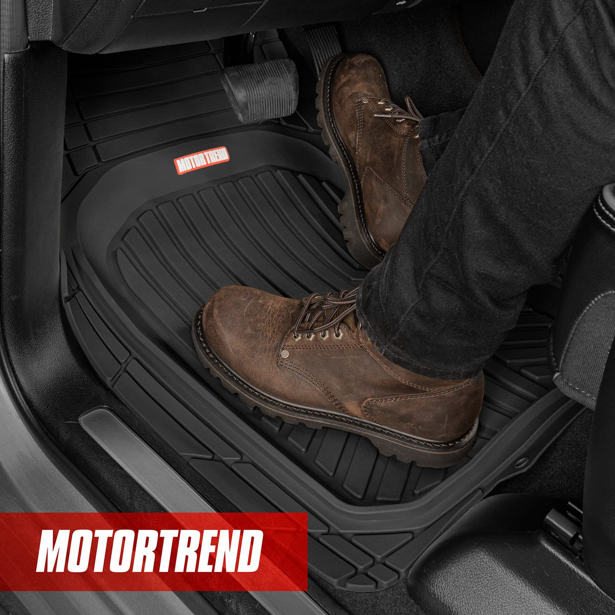 Motor Trend rear and trunk liner spread flat showing total cargo protection