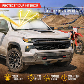 Motor Trend reflective material close-up showing texture and superior heat reflectivity