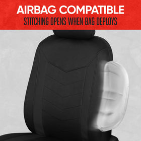 Motor Trend size comparison showing fit on a standard car seat for scale