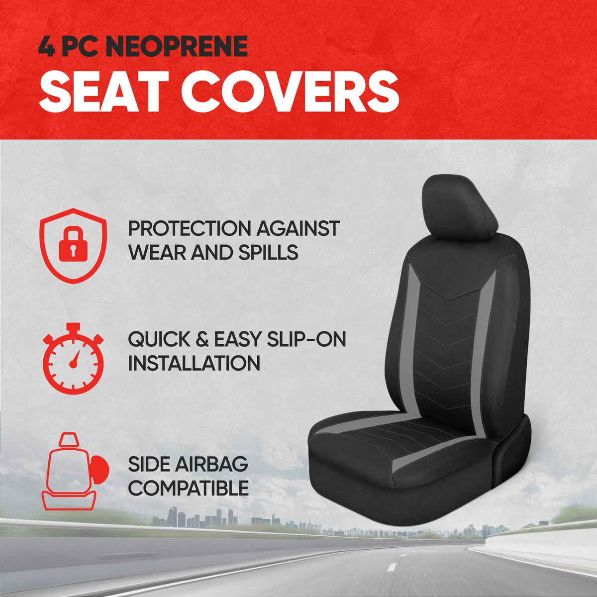 Motor Trend close-up of neoprene texture highlighting durability and comfort
