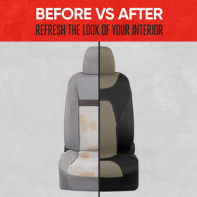 Motor Trend cover with dog in car illustrating pet protection and easy cleanup