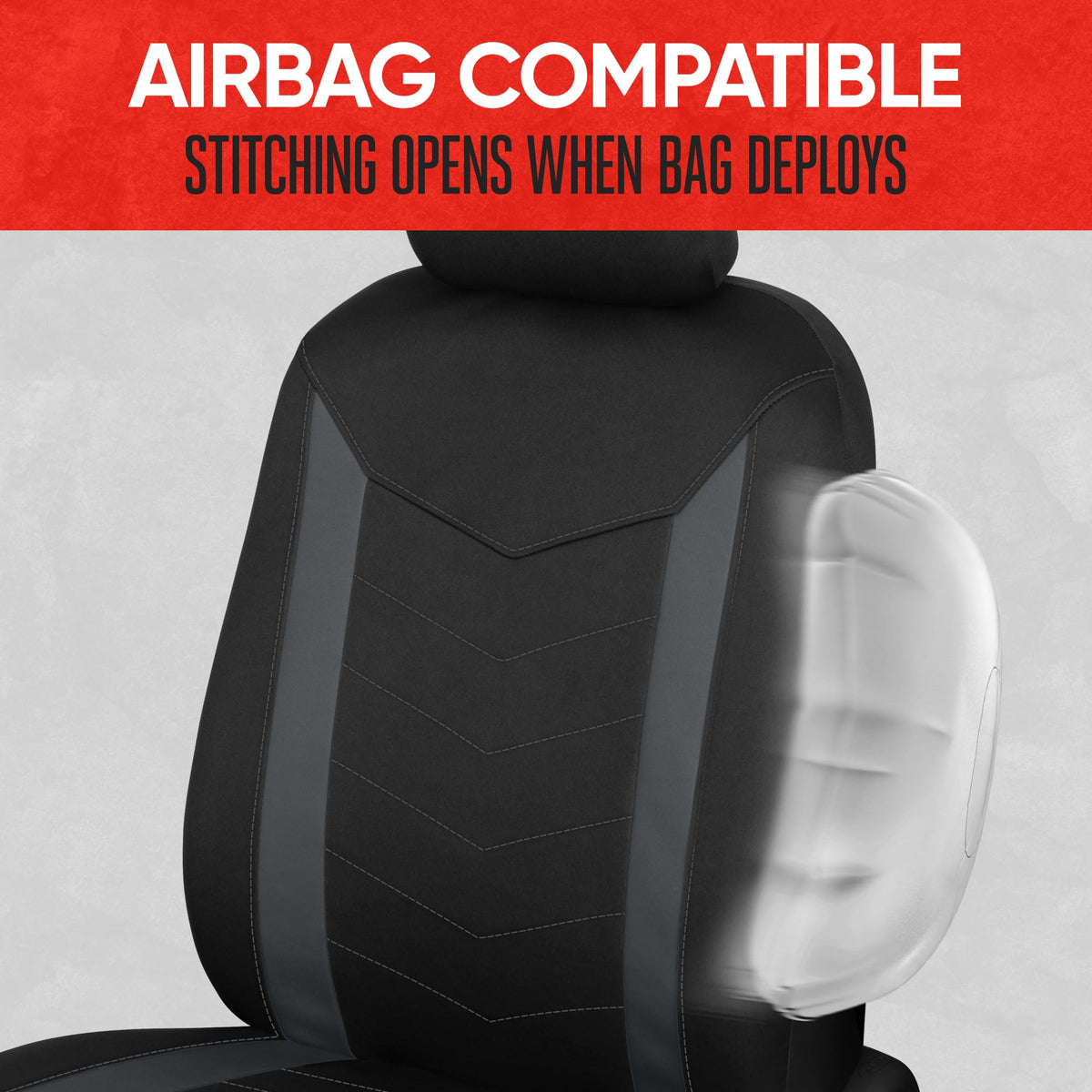 Motor Trend fastening straps and buckles detail for secure fit