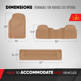 Motor Trend trim-to-fit cutting guide showing customizable fit benefit