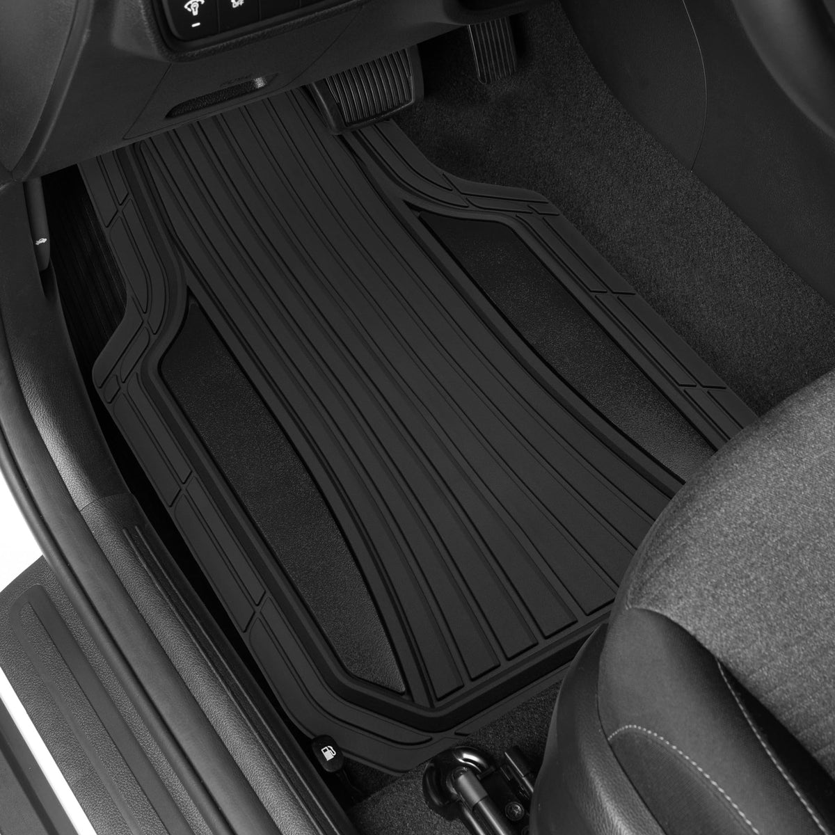 Motor Trend two tone gloss and matte detail adding sporty interior accent