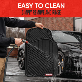 Motor Trend mat with water beading to show waterproof performance