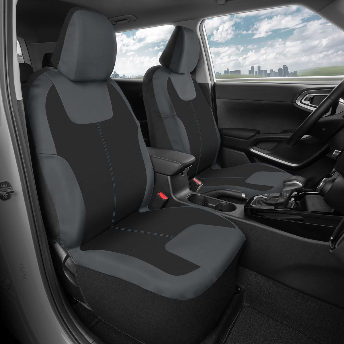 Motor Trend exposed waterproof neoprene lining, prevents liquid penetration