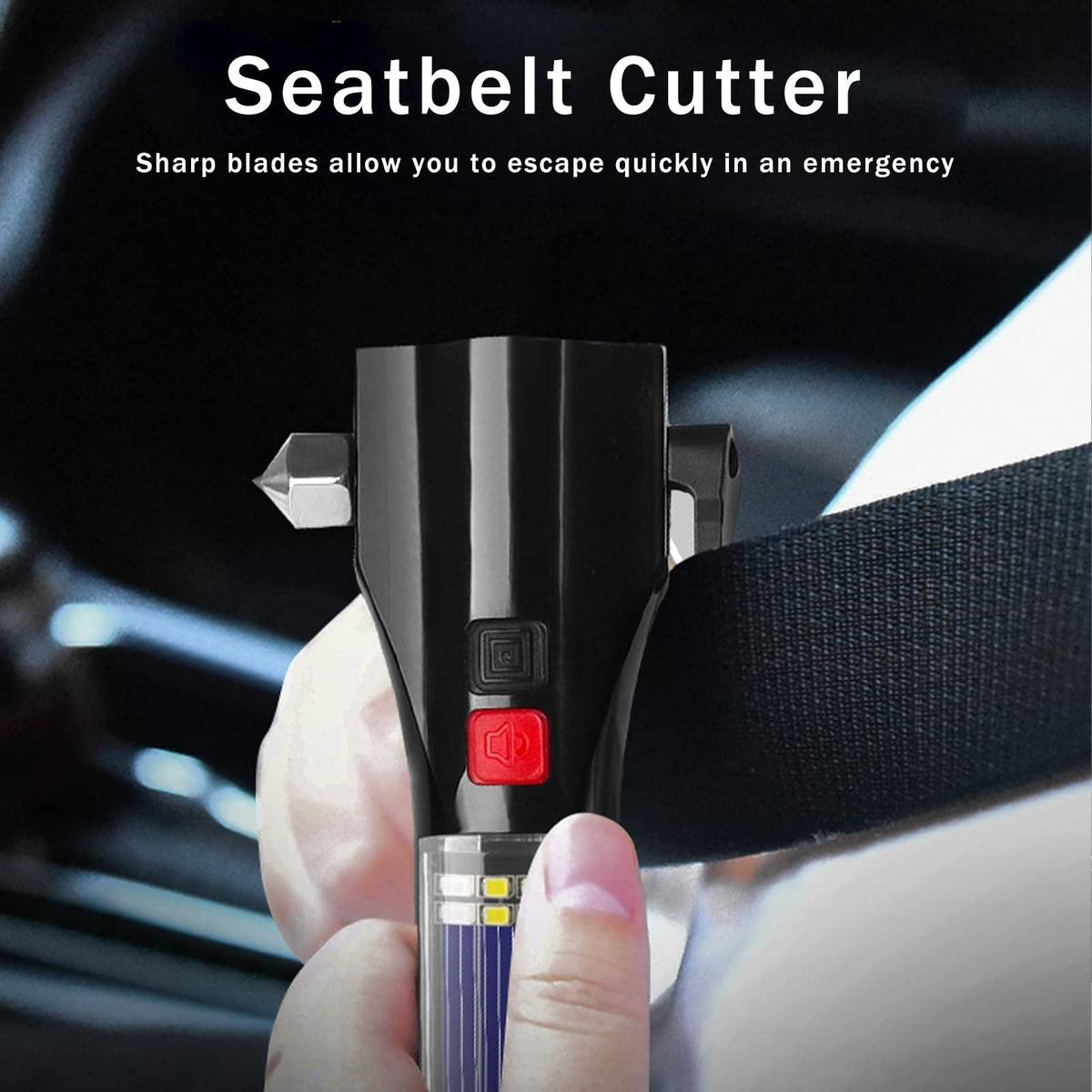 MOTORBUDDY LED flashlight in use providing bright emergency illumination