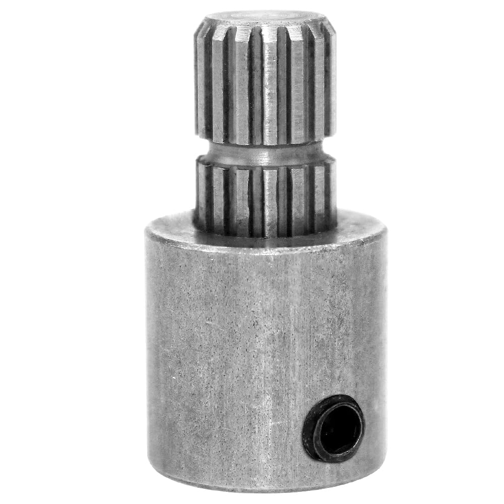 MotorbyMotor extension front view showing splined end and secure fit benefit